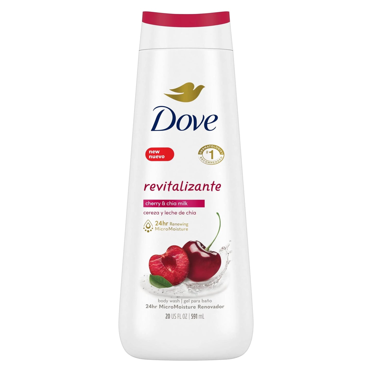 (4 Pack) Body Wash Revitalizante Cherry & Chia Milk, 20 Oz