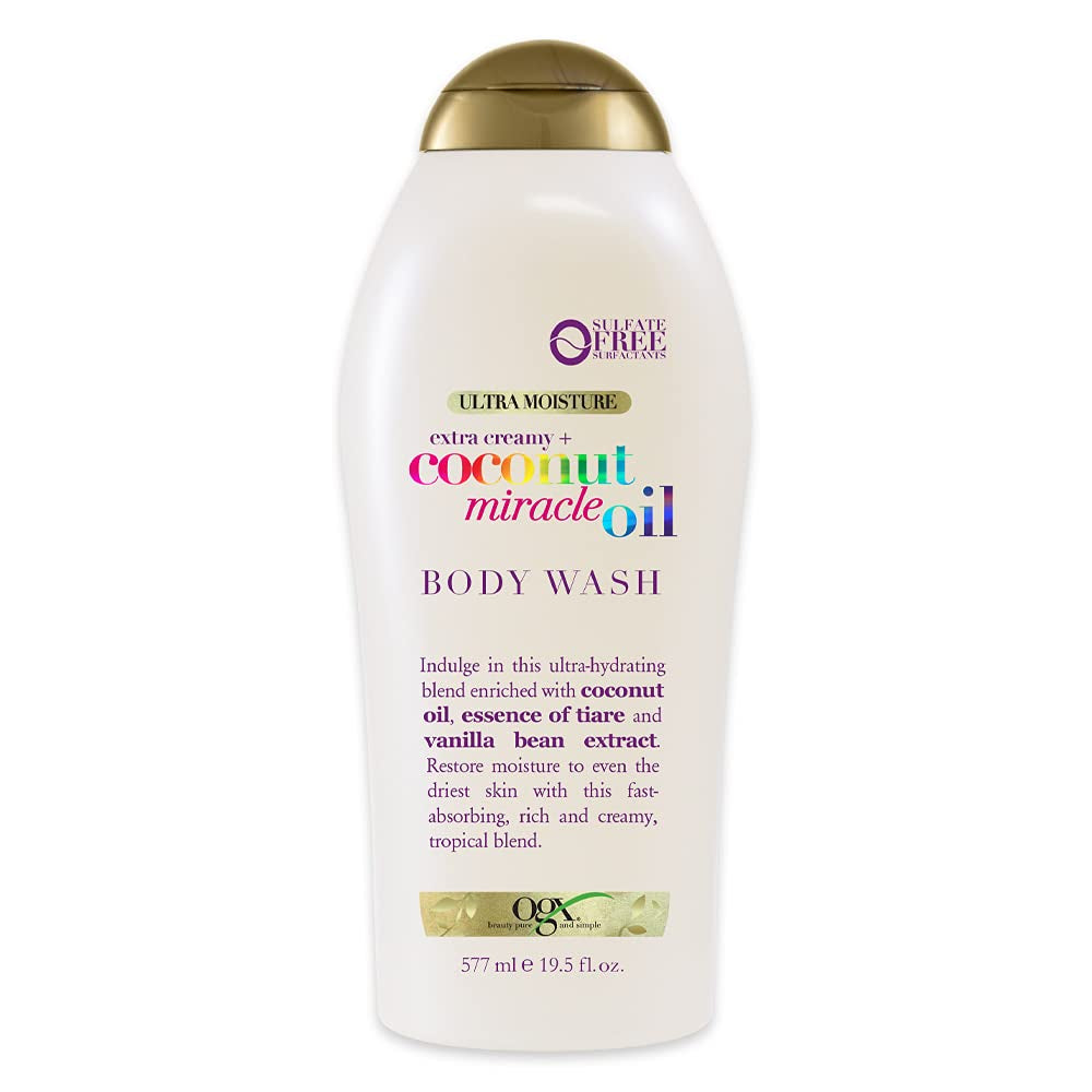 Extra Creamy + Coconut Miracle Oil Ultra Moisture Body Wash, 19.5 Fl Oz